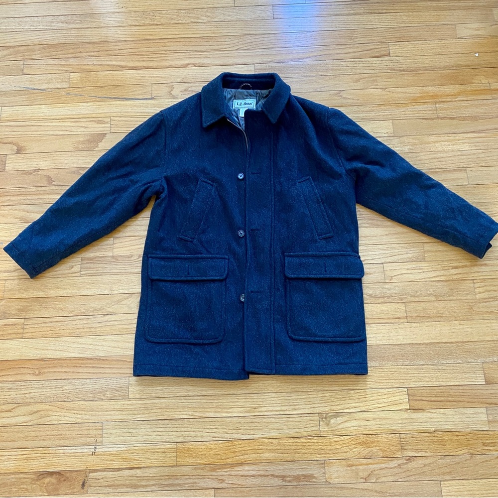 L.L. Bean Wool Pea Coat Medium Mens